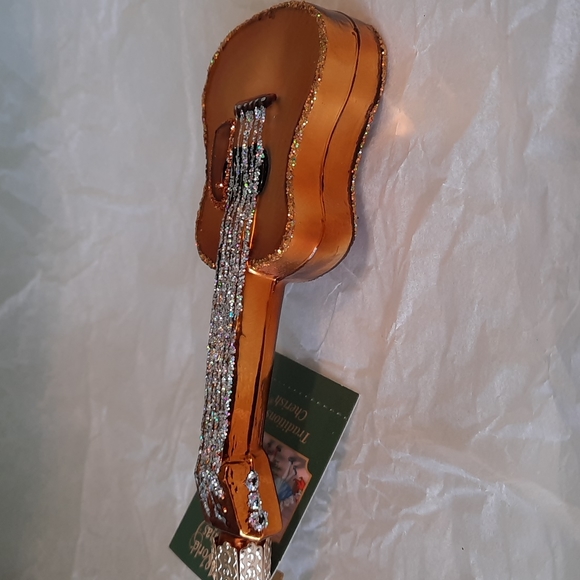 Guitar Music Lover Band Instrument Old World Christmas Glass Ornament NWT - Picture 2 of 5